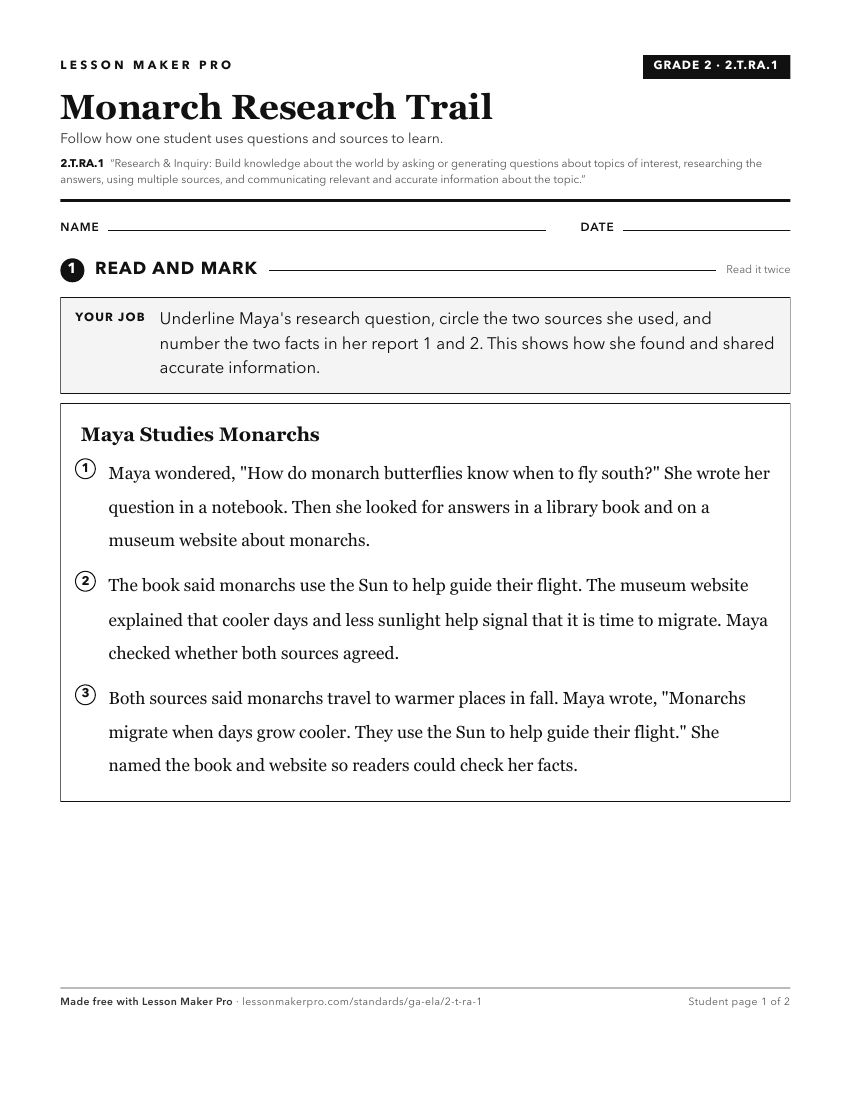 Preview of the 2.T.RA.1 printable worksheet