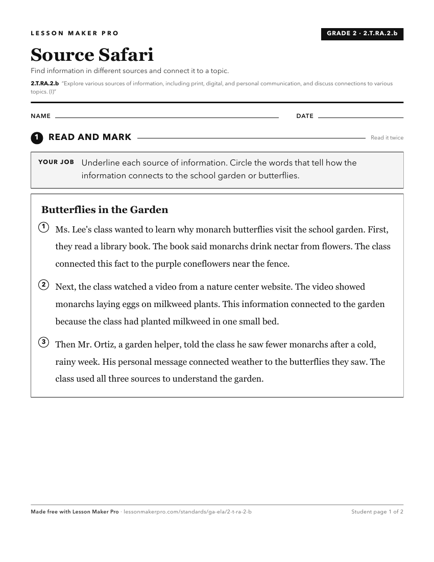 Preview of the 2.T.RA.2.b printable worksheet