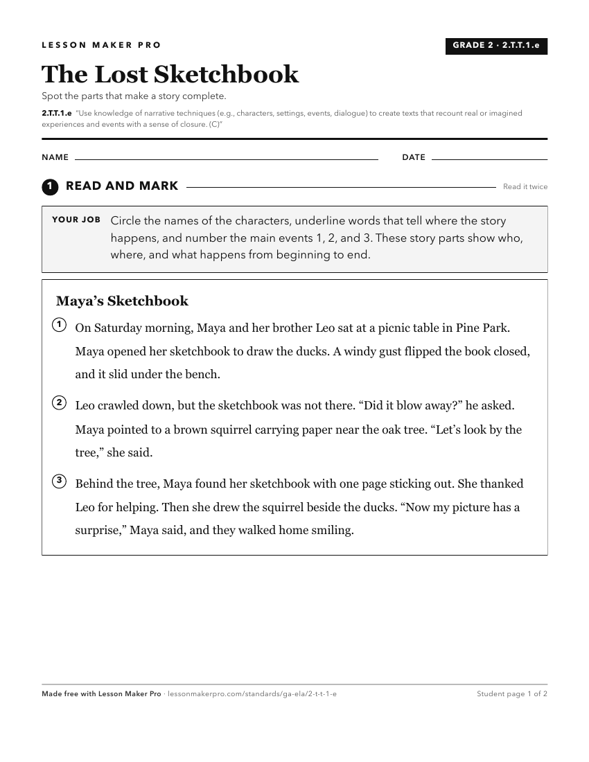 Preview of the 2.T.T.1.e printable worksheet