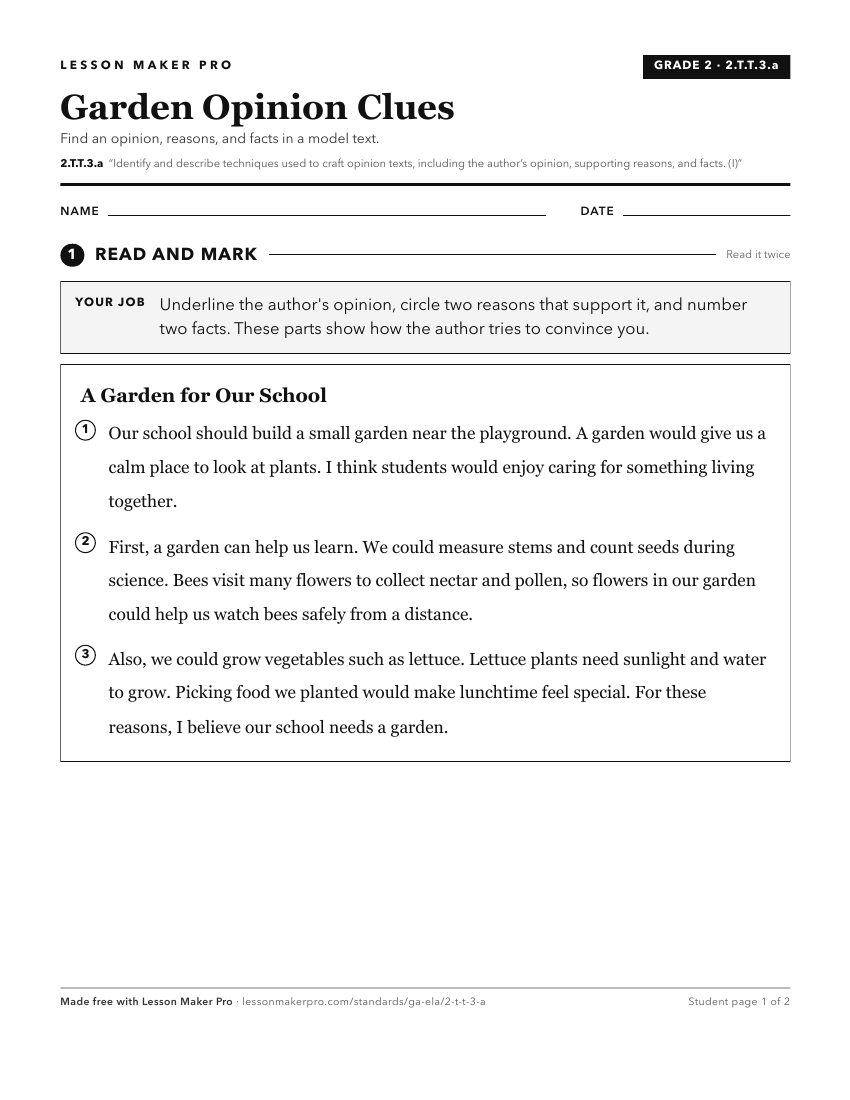 Preview of the 2.T.T.3.a printable worksheet