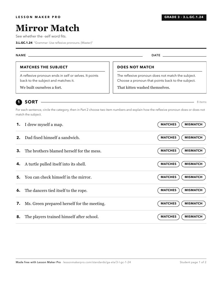 Preview of the 3.L.GC.1.24 printable worksheet