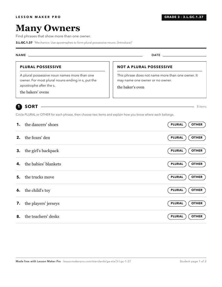 Preview of the 3.L.GC.1.37 printable worksheet