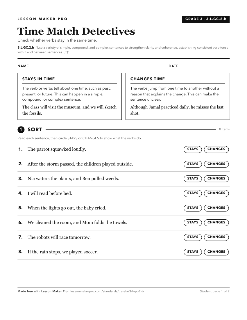 Preview of the 3.L.GC.2.b printable worksheet