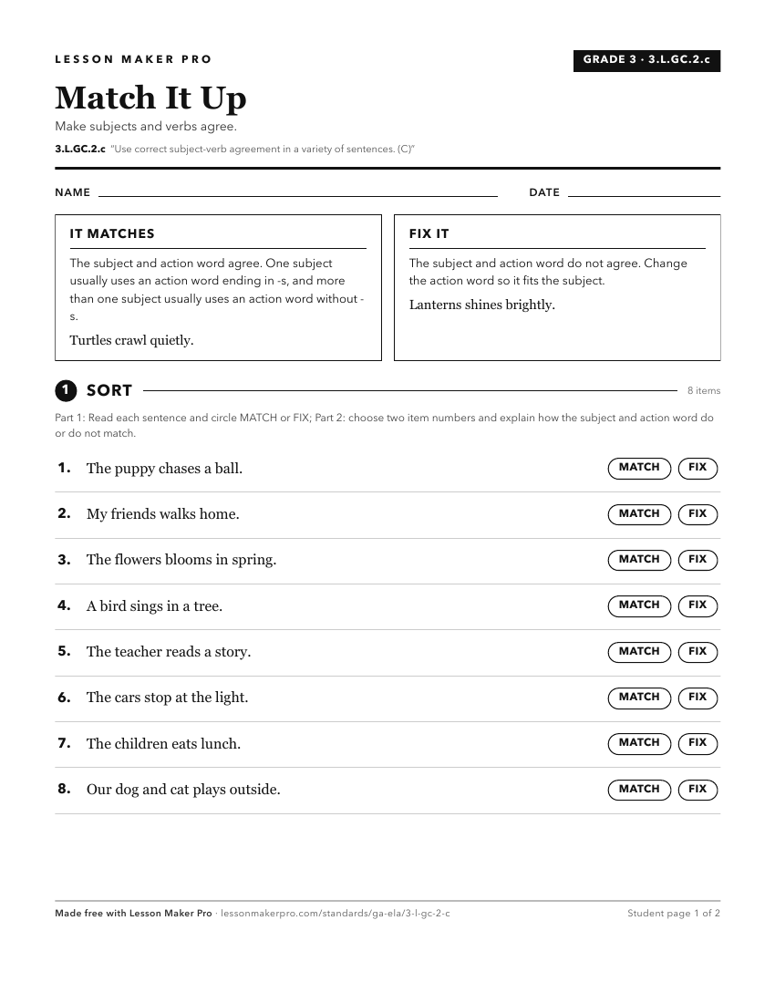 Preview of the 3.L.GC.2.c printable worksheet
