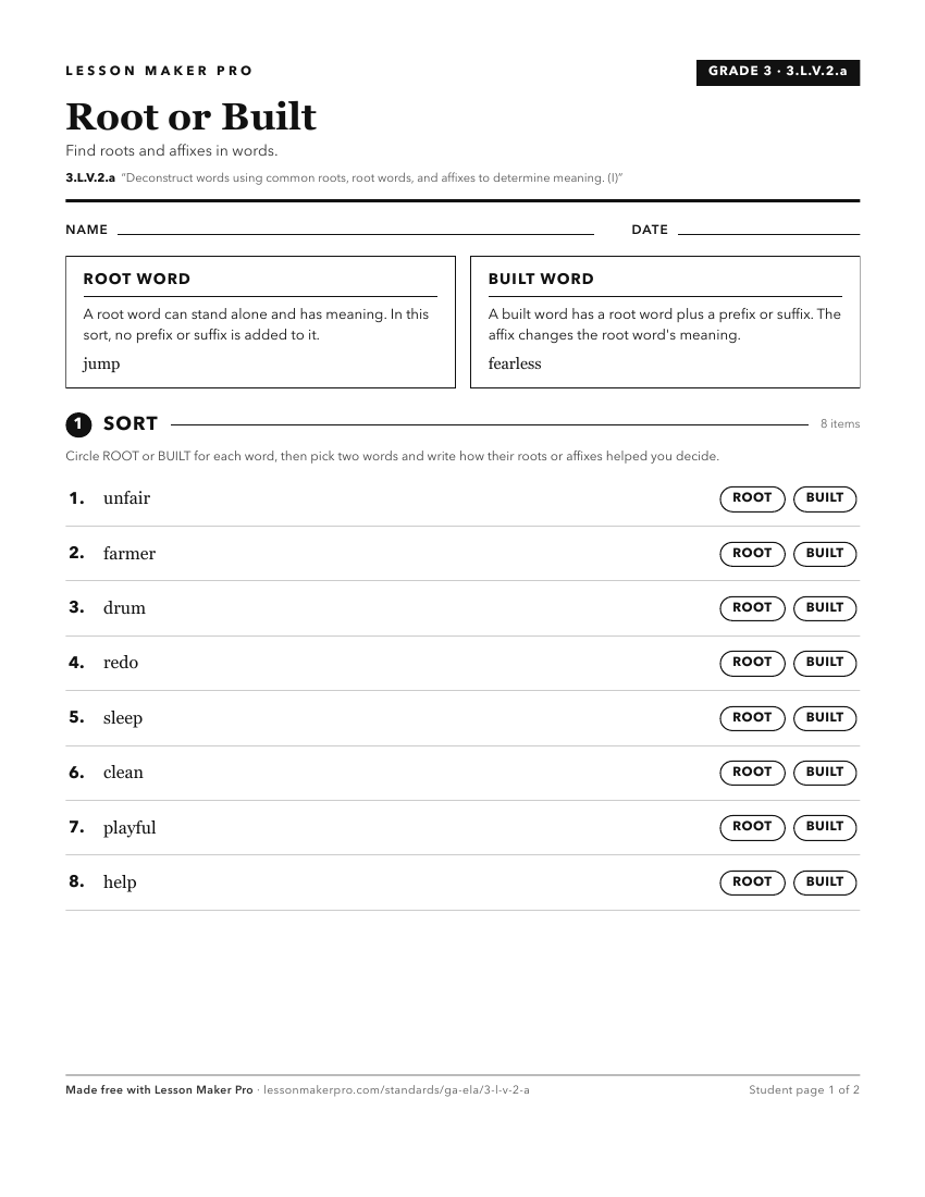 Preview of the 3.L.V.2.a printable worksheet