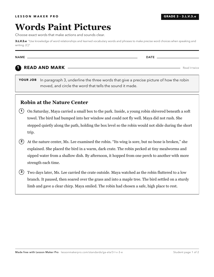 Preview of the 3.L.V.3.e printable worksheet