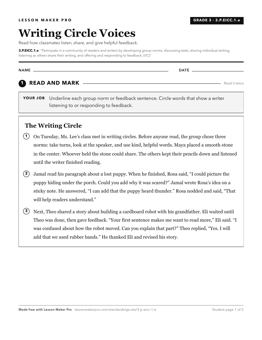 Preview of the 3.P.EICC.1.e printable worksheet