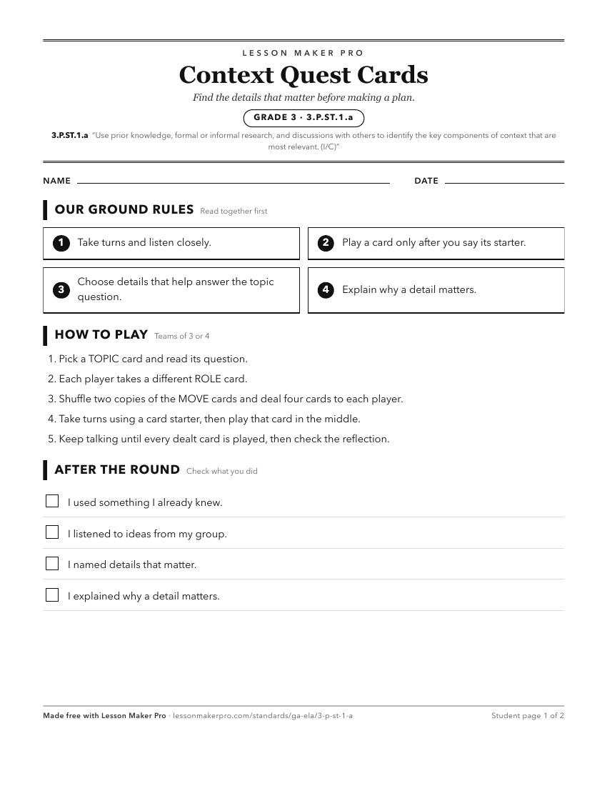 Preview of the 3.P.ST.1.a printable worksheet