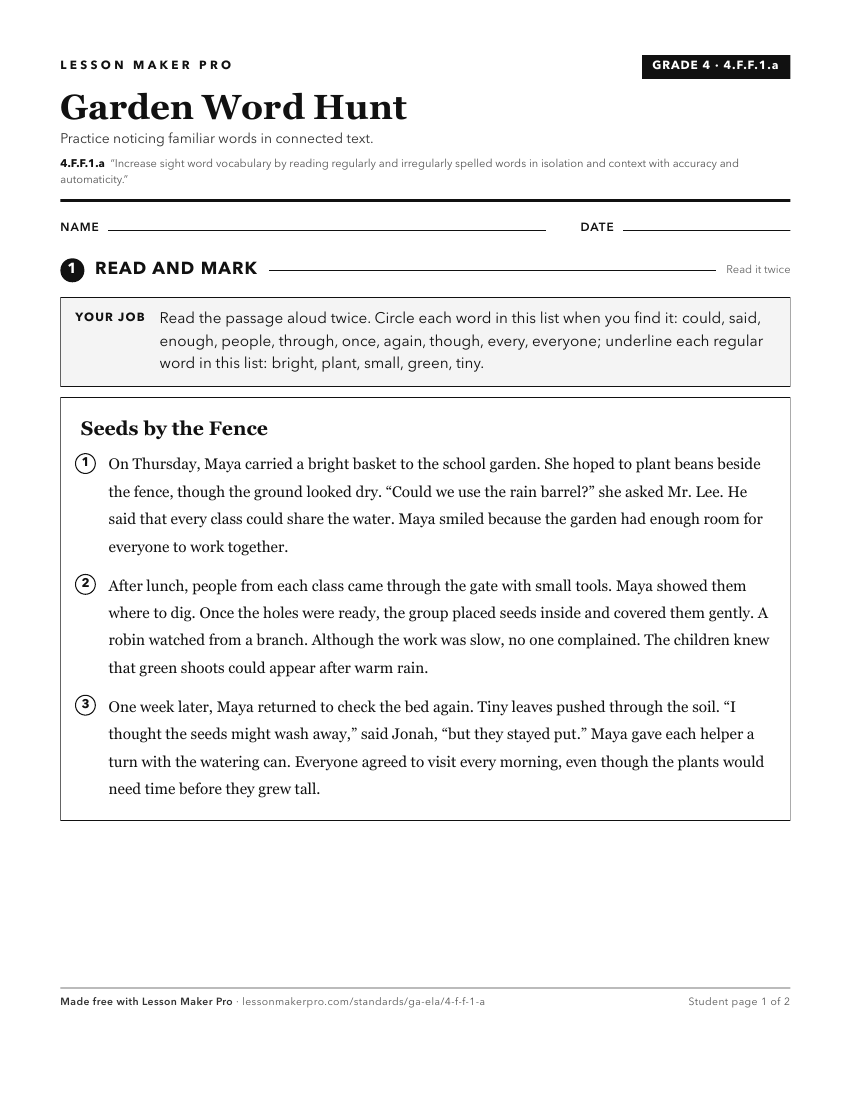 Preview of the 4.F.F.1.a printable worksheet
