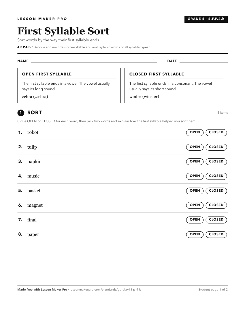 Preview of the 4.F.P.4.b printable worksheet