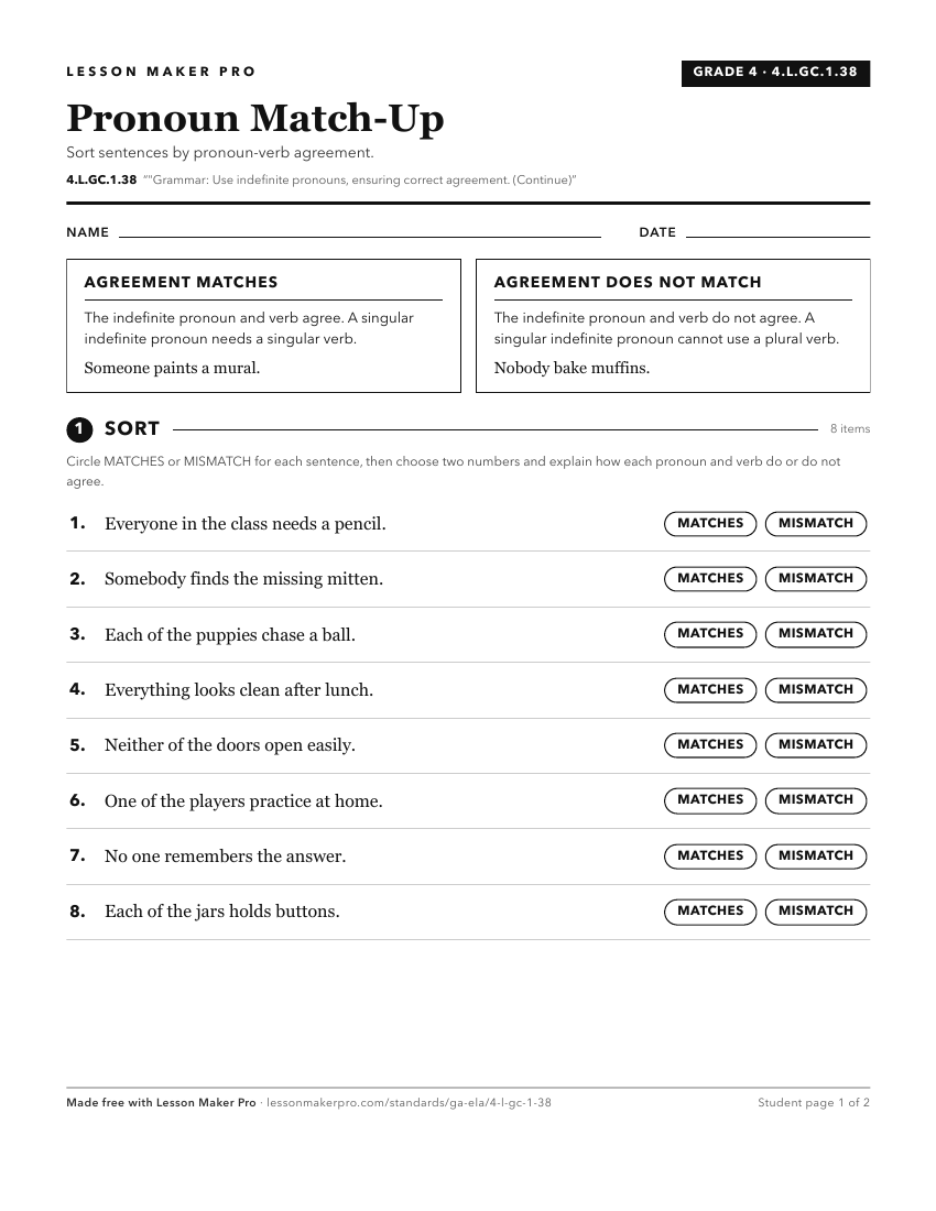 Preview of the 4.L.GC.1.38 printable worksheet