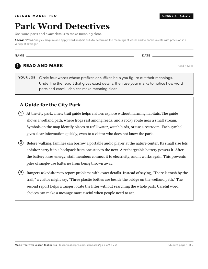 Preview of the 4.L.V.2 printable worksheet