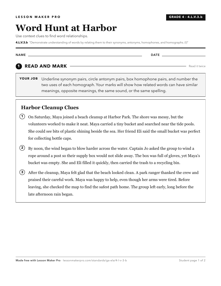 Preview of the 4.L.V.3.b printable worksheet