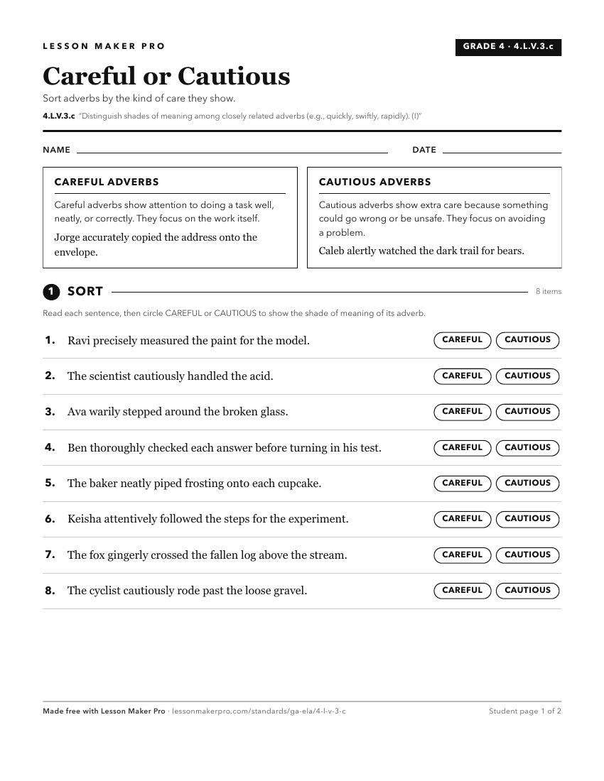 Preview of the 4.L.V.3.c printable worksheet