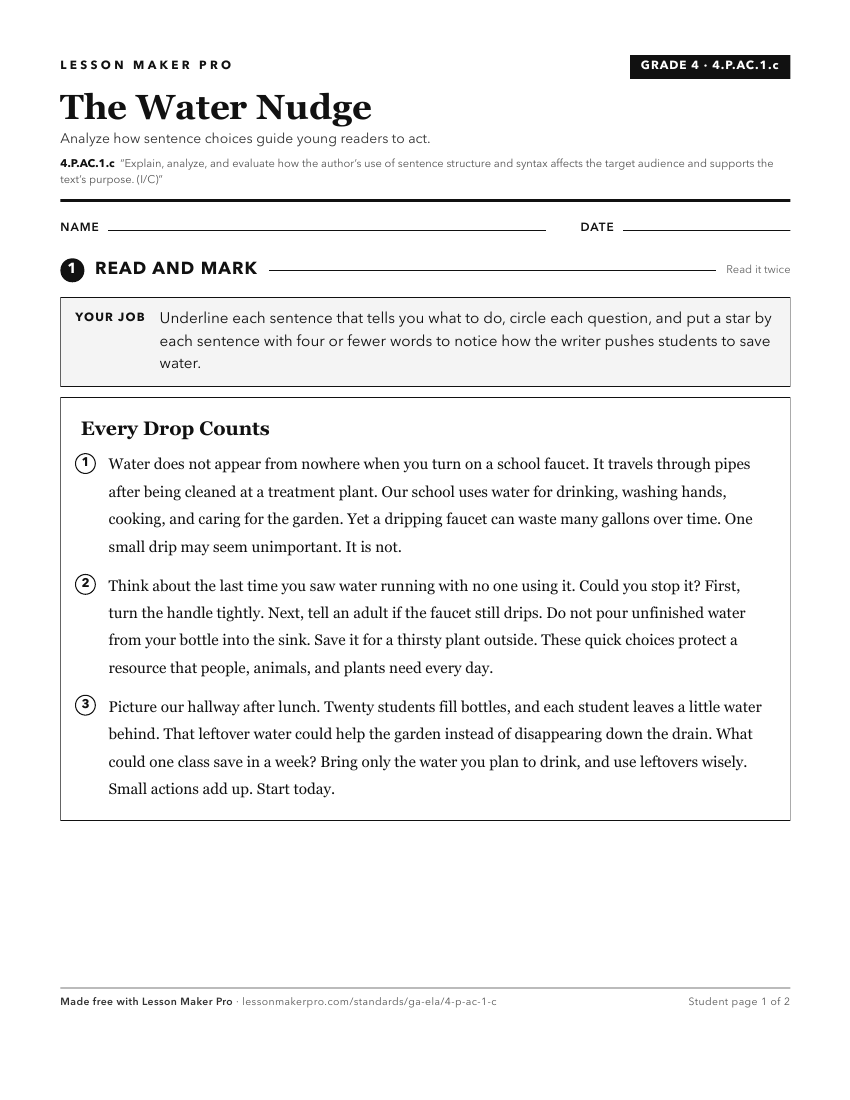 Preview of the 4.P.AC.1.c printable worksheet