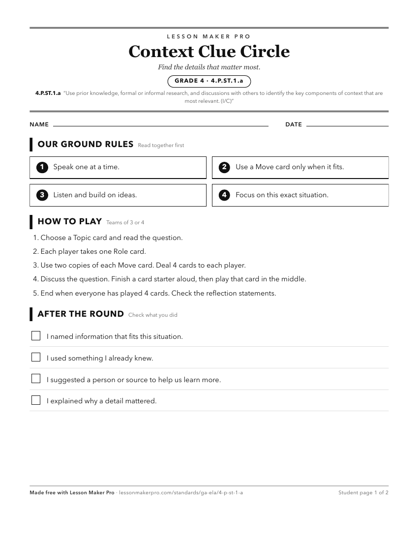 Preview of the 4.P.ST.1.a printable worksheet