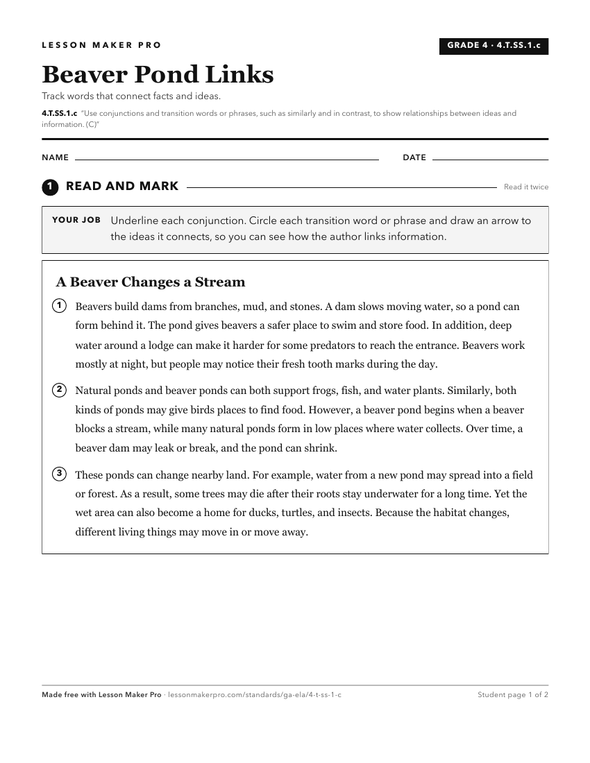 Preview of the 4.T.SS.1.c printable worksheet