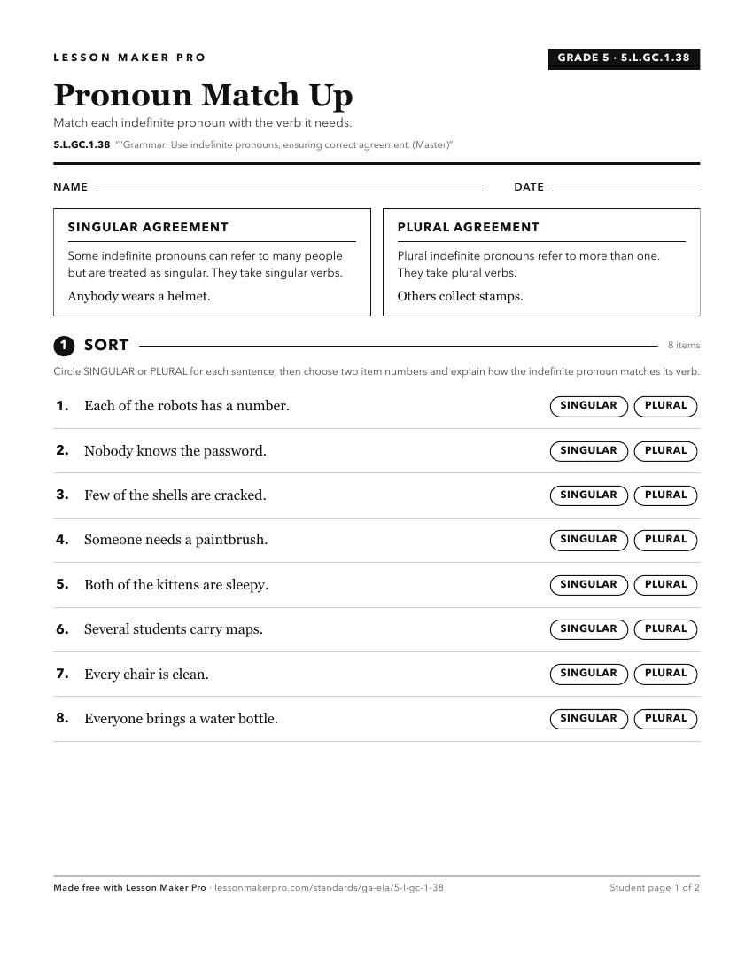 Preview of the 5.L.GC.1.38 printable worksheet