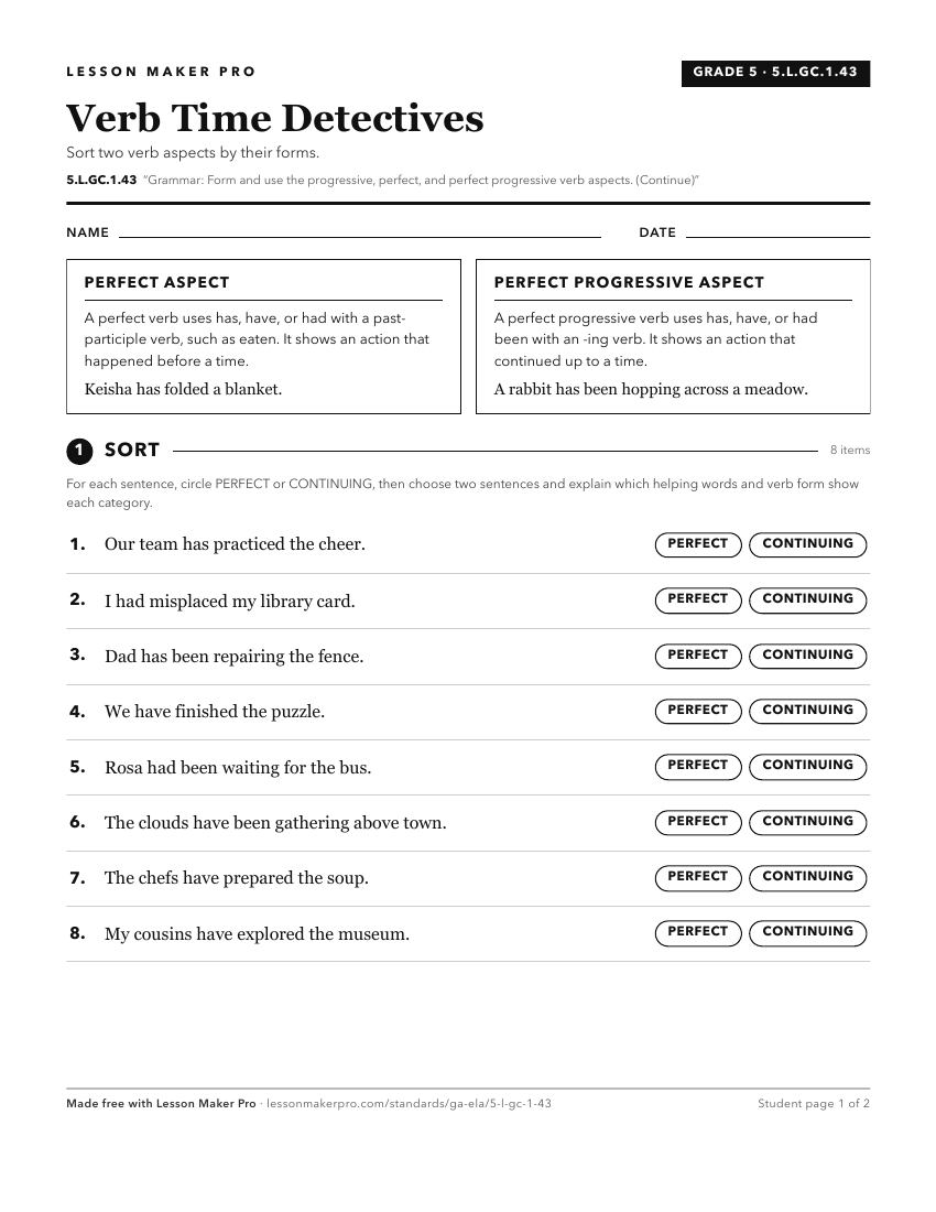 Preview of the 5.L.GC.1.43 printable worksheet