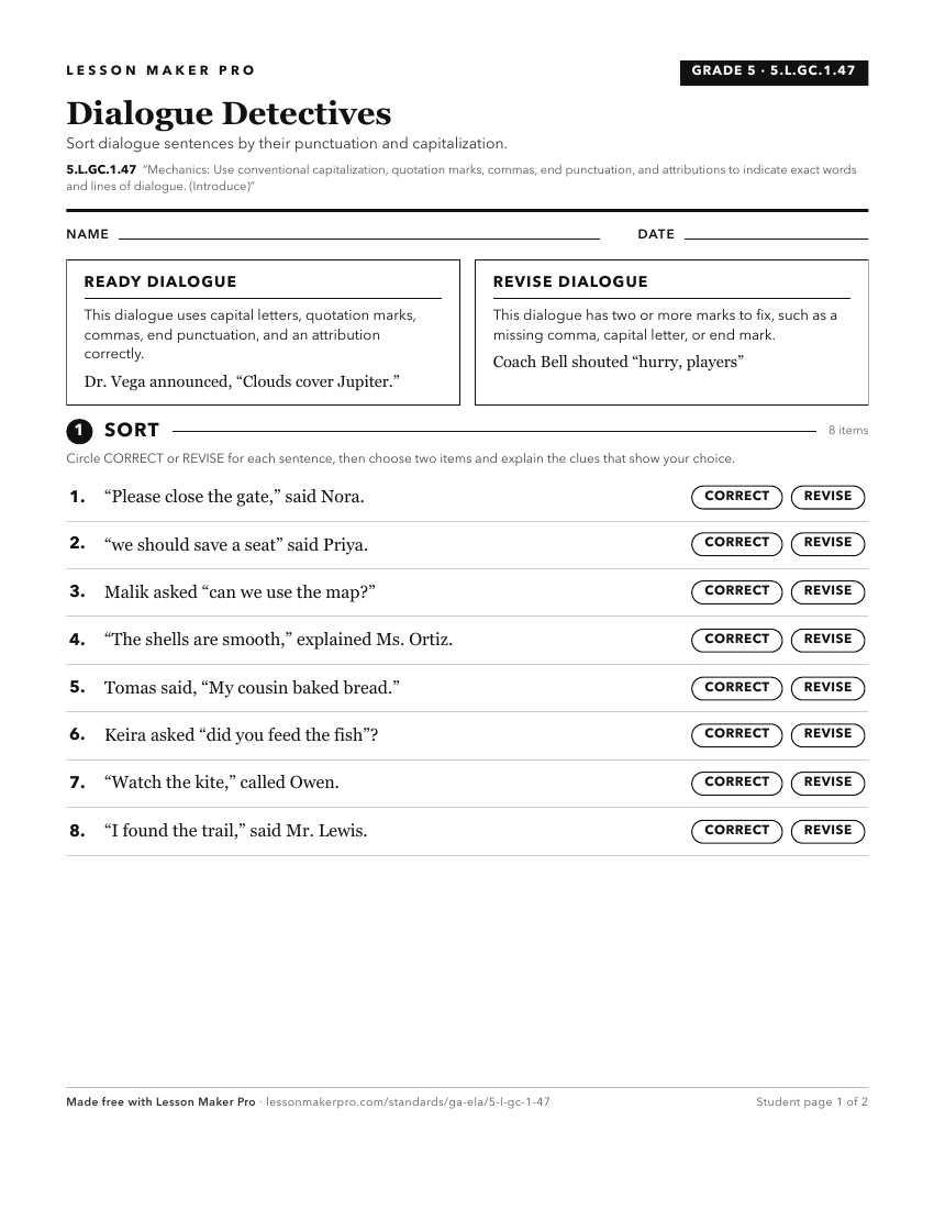 Preview of the 5.L.GC.1.47 printable worksheet