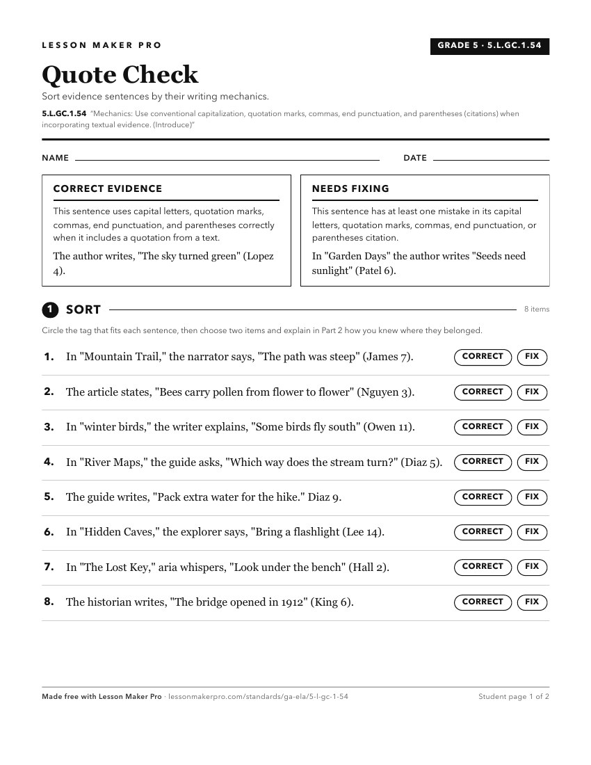 Preview of the 5.L.GC.1.54 printable worksheet