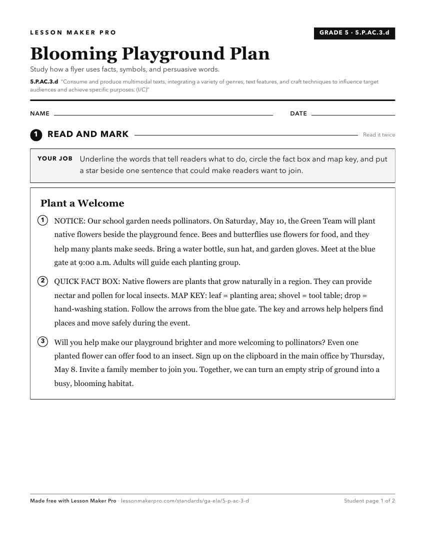 Preview of the 5.P.AC.3.d printable worksheet