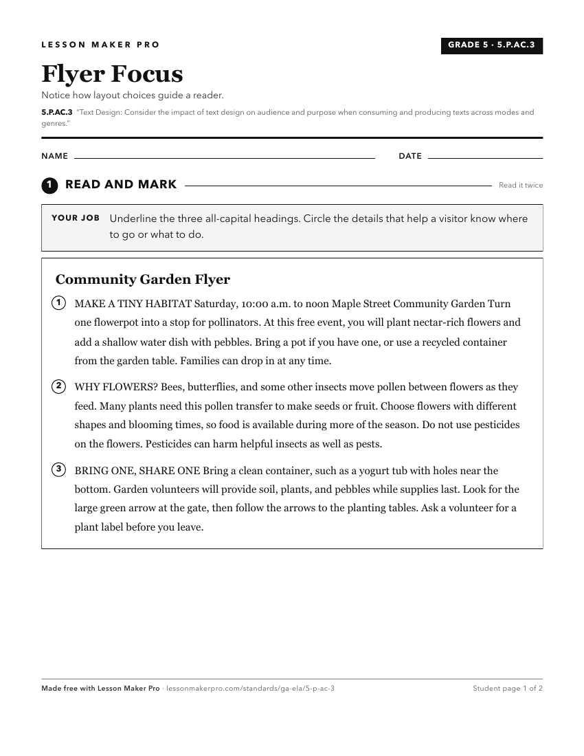 Preview of the 5.P.AC.3 printable worksheet
