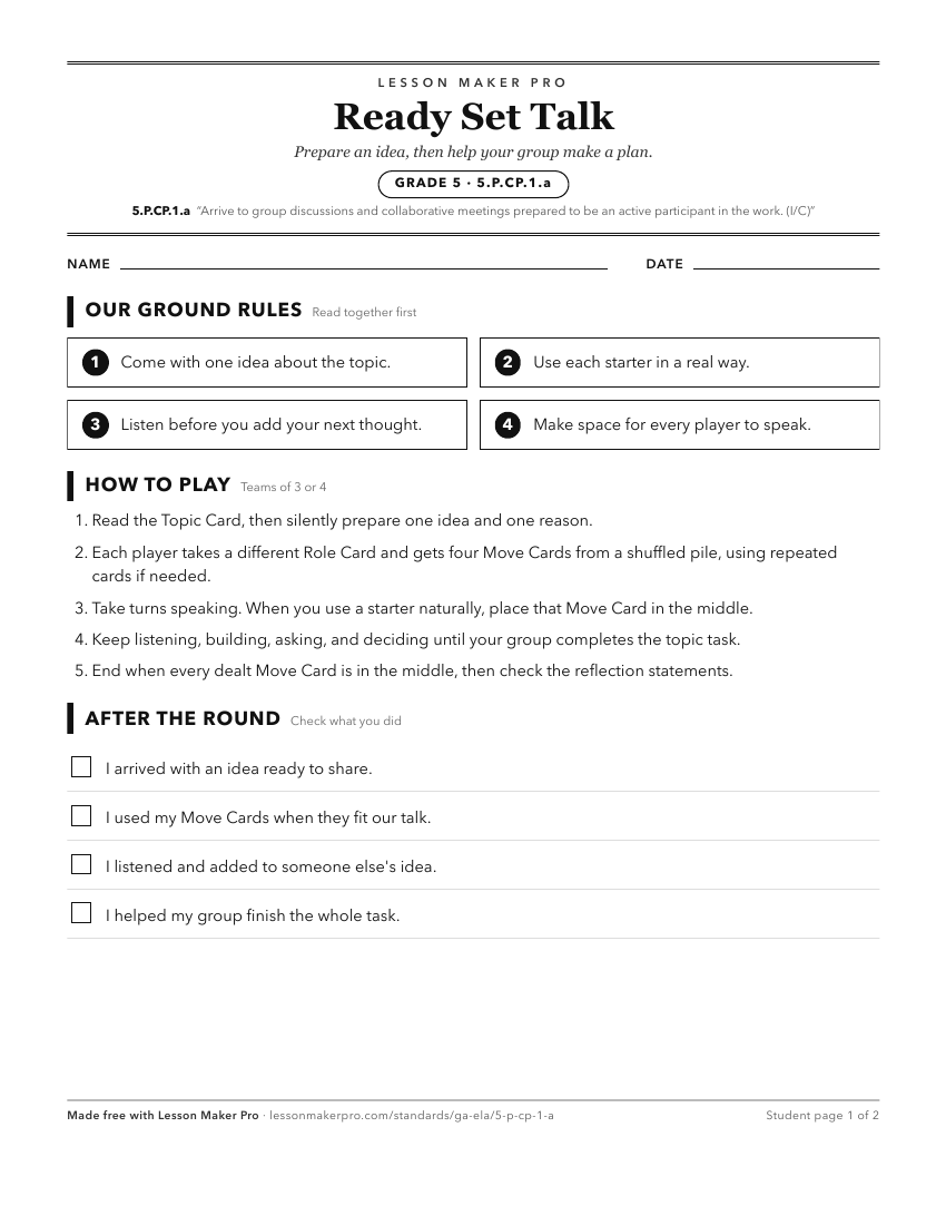 Preview of the 5.P.CP.1.a printable worksheet