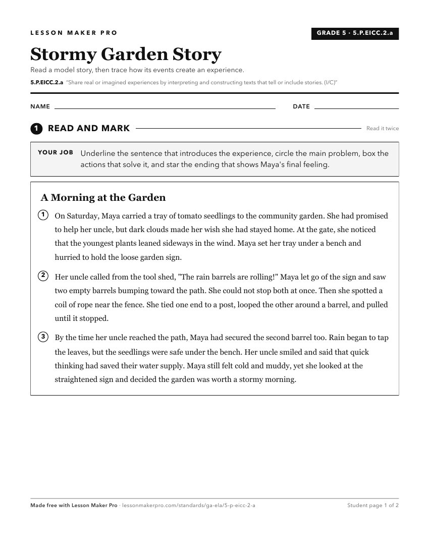 Preview of the 5.P.EICC.2.a printable worksheet