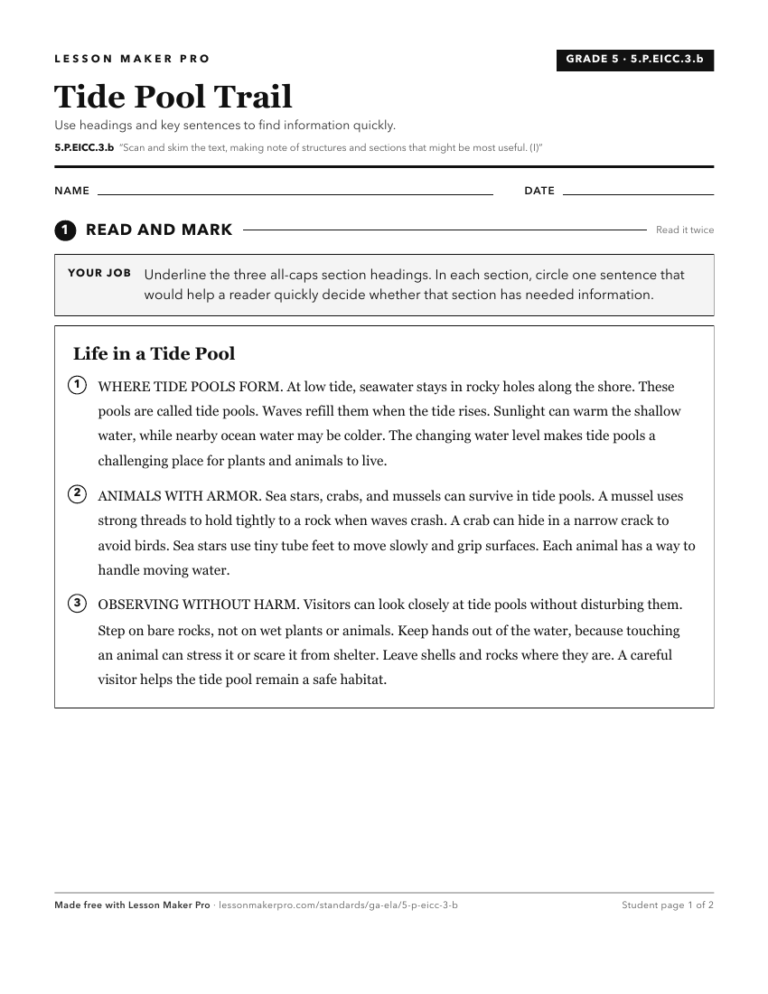 Preview of the 5.P.EICC.3.b printable worksheet