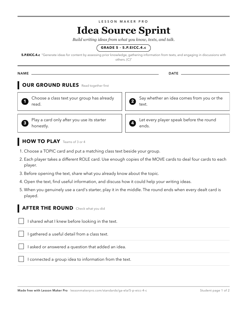 Preview of the 5.P.EICC.4.c printable worksheet