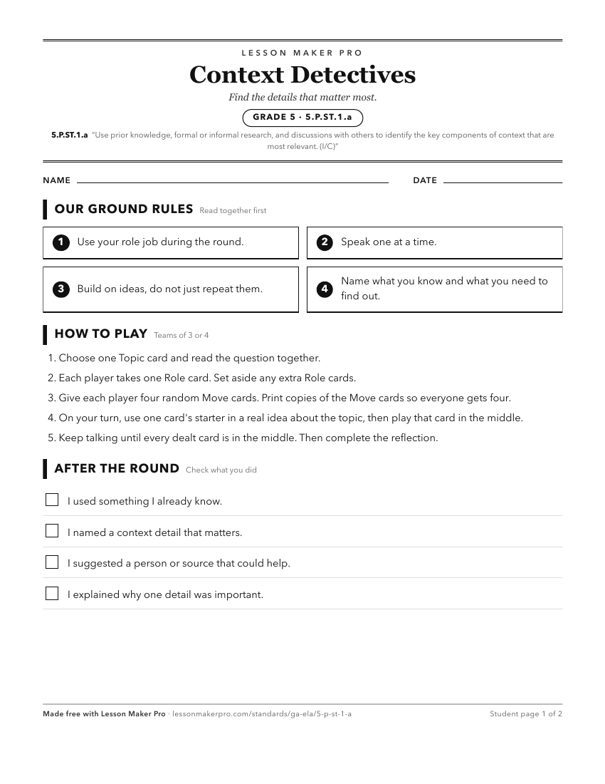 Preview of the 5.P.ST.1.a printable worksheet