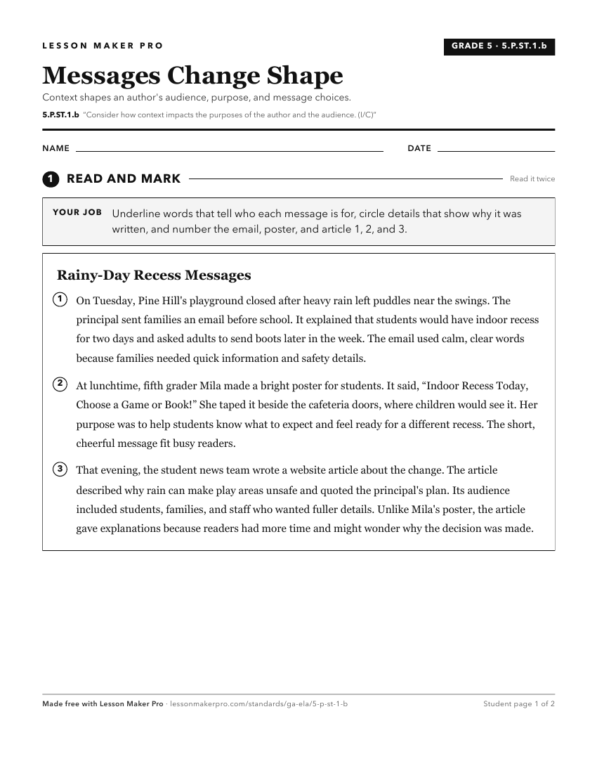 Preview of the 5.P.ST.1.b printable worksheet