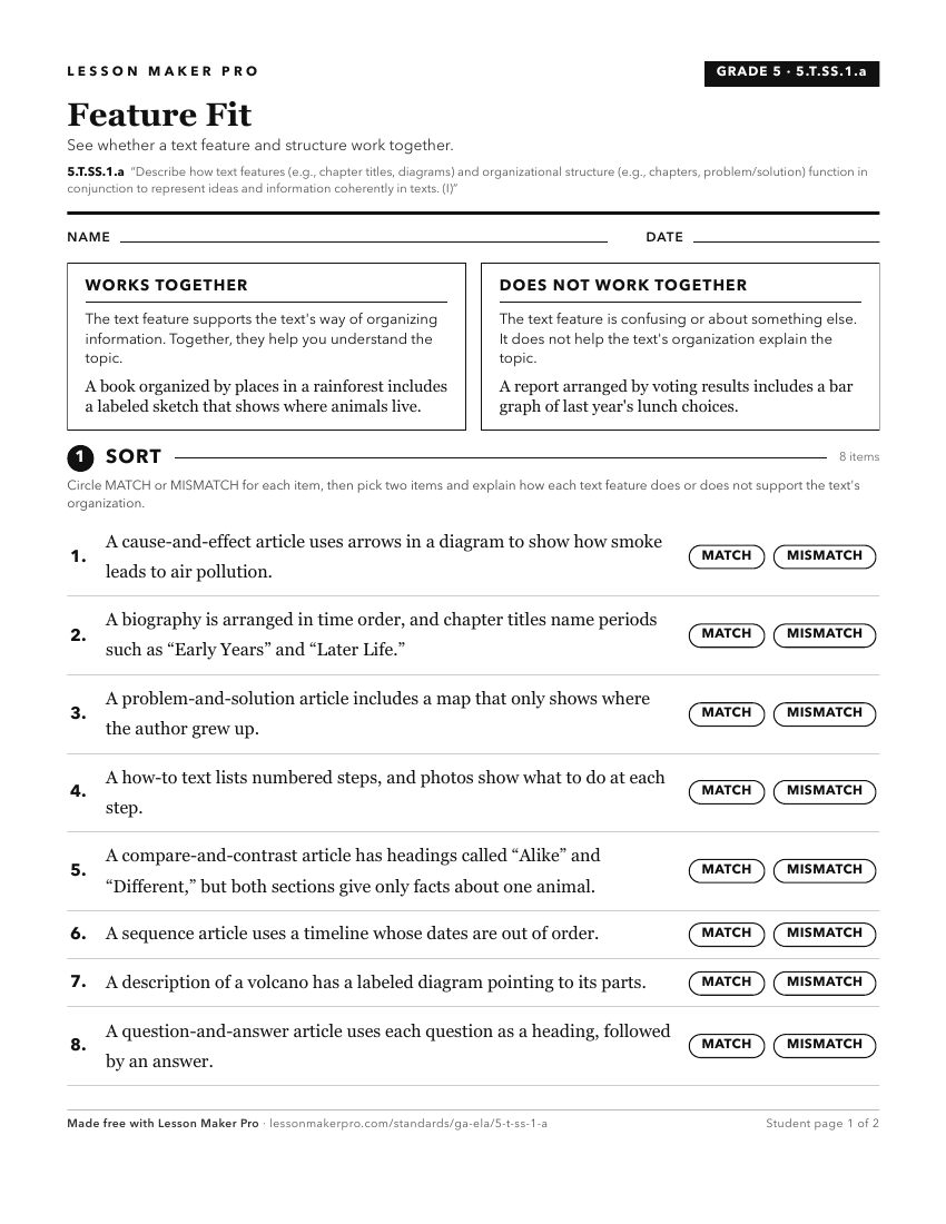 Preview of the 5.T.SS.1.a printable worksheet
