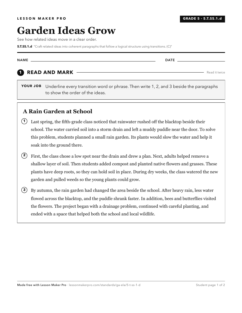 Preview of the 5.T.SS.1.d printable worksheet