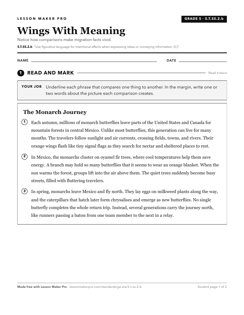 Preview of the 5.T.SS.2.b printable worksheet
