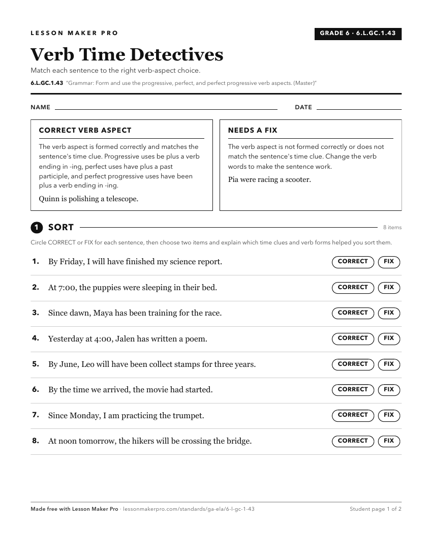 Preview of the 6.L.GC.1.43 printable worksheet