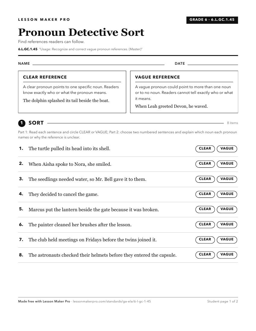 Preview of the 6.L.GC.1.45 printable worksheet
