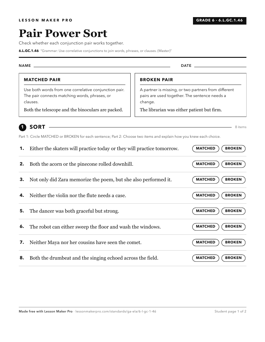 Preview of the 6.L.GC.1.46 printable worksheet