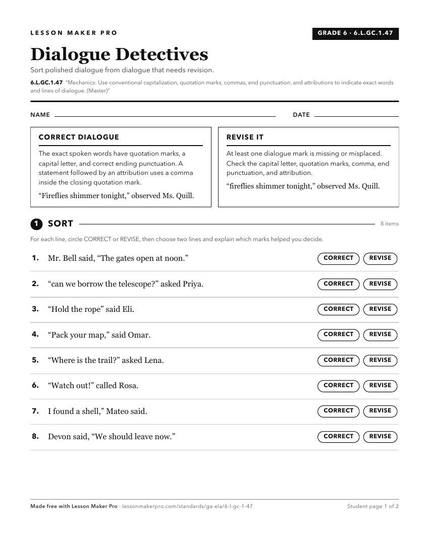 Preview of the 6.L.GC.1.47 printable worksheet