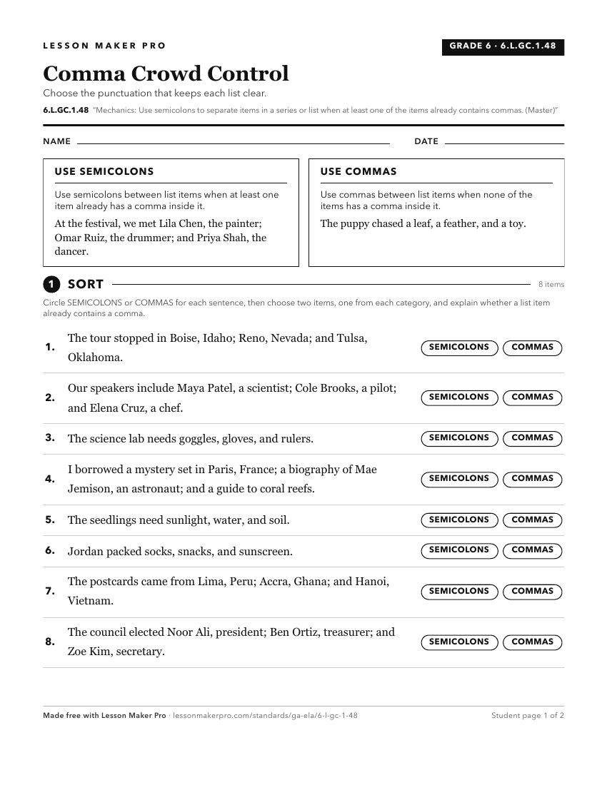 Preview of the 6.L.GC.1.48 printable worksheet