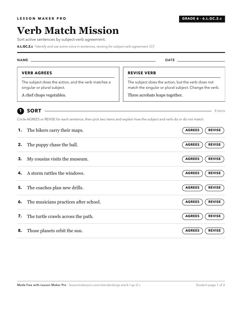 Preview of the 6.L.GC.2.c printable worksheet
