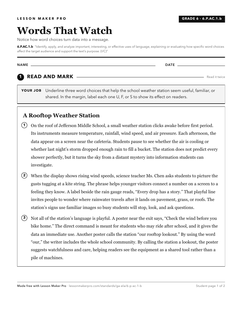 Preview of the 6.P.AC.1.b printable worksheet