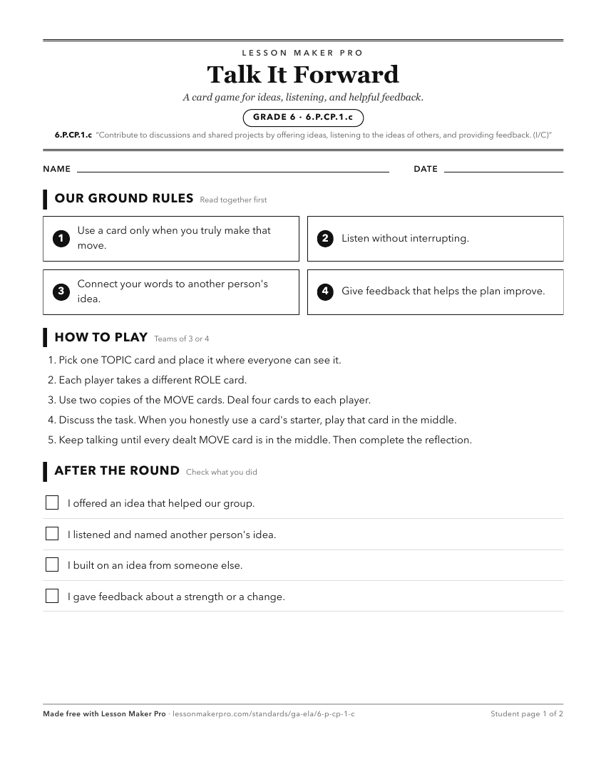 Preview of the 6.P.CP.1.c printable worksheet
