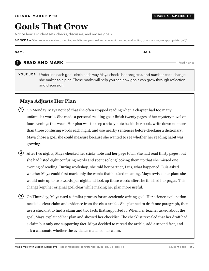 Preview of the 6.P.EICC.1.a printable worksheet