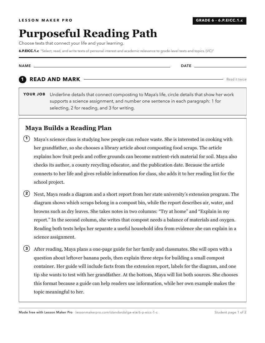 Preview of the 6.P.EICC.1.c printable worksheet