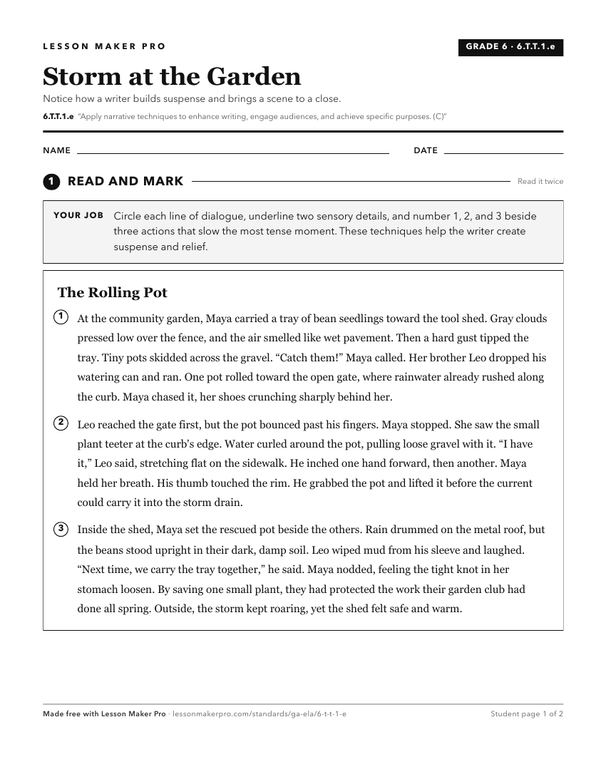 Preview of the 6.T.T.1.e printable worksheet