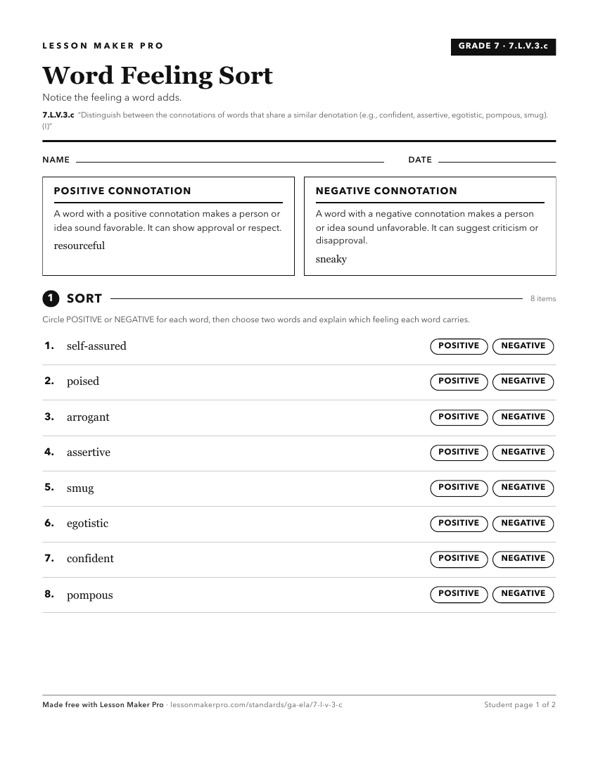 Preview of the 7.L.V.3.c printable worksheet