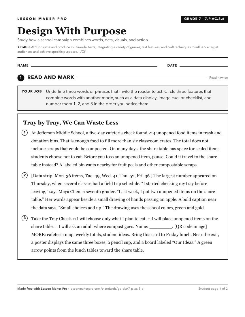 Preview of the 7.P.AC.3.d printable worksheet
