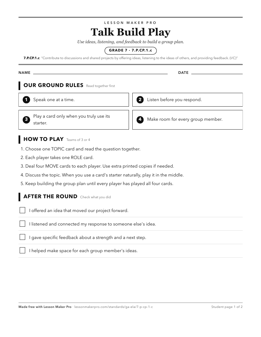 Preview of the 7.P.CP.1.c printable worksheet